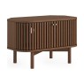 Soho Brown Oak Slatted Corner TV Unit