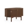 Soho Brown Oak Slatted Corner TV Unit