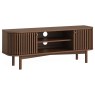 Soho Brown Oak Slatted Small TV Unit Soho Brown Oak Slatted Small TV Unit