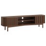 Soho Brown Oak Slatted Large TV Unit Soho Brown Oak Slatted Large TV Unit