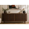 Soho Brown Oak Slatted Large Sideboard Soho Brown Oak Slatted Large Sideboard