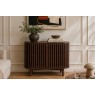 Soho Brown Oak Slatted Small Sideboard Soho Brown Oak Slatted Small Sideboard