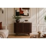 Soho Brown Oak Slatted Small Sideboard Soho Brown Oak Slatted Small Sideboard