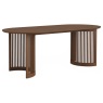 Soho Brown Oak Slatted Oval Dining Table Soho Brown Oak Slatted Oval Dining Table
