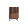 Soho Brown Oak Slatted Shoe Cabinet