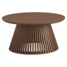 Soho Brown Oak Slatted Round Coffee Table Soho Brown Oak Slatted Round Coffee Table