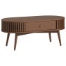 Soho Brown Oak Slatted Oval Coffee Table Soho Brown Oak Slatted Oval Coffee Table