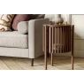 Soho Brown Oak Slatted Story Side Table Soho Brown Oak Slatted Story Side Table