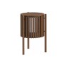 Soho Brown Oak Slatted Story Side Table Soho Brown Oak Slatted Story Side Table