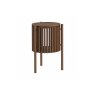 Soho Brown Oak Slatted Story Side Table