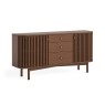 Soho Brown Oak Slatted Sideboard with Drawers