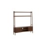Soho Brown Oak Slatted 165cm Ladder TV Unit