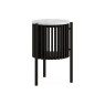 Soho Black Oak Slatted Story Side Table with Marble Top Soho Black Oak Slatted Story Side Table with Marble Top