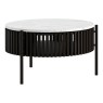 Soho Black Oak Slatted Story Coffee Table with Marble Top Soho Black Oak Slatted Story Coffee Table with Marble Top