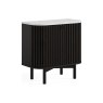 Soho Black Oak Slatted Cupboard with Marble Top Soho Black Oak Slatted Cupboard with Marble Top