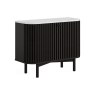 Soho Black Oak Slatted Small Sideboard with Marble Top Soho Black Oak Slatted Small Sideboard with Marble Top