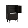Soho Black Oak Slatted Shoe Cupboard with Marble Top Soho Black Oak Slatted Shoe Cupboard with Marble Top