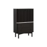 Soho Black Oak Slatted Shoe Cupboard with Marble Top Soho Black Oak Slatted Shoe Cupboard with Marble Top