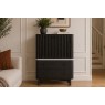 Soho Black Oak Slatted Shoe Cupboard with Marble Top Soho Black Oak Slatted Shoe Cupboard with Marble Top