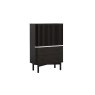 Soho Black Oak Slatted Shoe Cupboard with Marble Top Soho Black Oak Slatted Shoe Cupboard with Marble Top