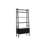 Soho Black Oak Slatted Bookcase with Marble Top Soho Black Oak Slatted Bookcase with Marble Top