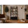 Soho Black Oak Slatted Bookcase with Marble Top Soho Black Oak Slatted Bookcase with Marble Top