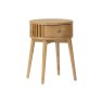 Soho Natural Oak Slatted Round Side Table Soho Natural Oak Slatted Round Side Table