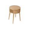 Soho Natural Oak Slatted Round Side Table Soho Natural Oak Slatted Round Side Table