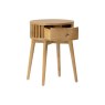 Soho Natural Oak Slatted Round Side Table Soho Natural Oak Slatted Round Side Table