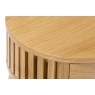 Soho Natural Oak Slatted Round Side Table Soho Natural Oak Slatted Round Side Table