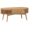 Soho Natural Oak Slatted Oval Coffee Table Soho Natural Oak Slatted Oval Coffee Table