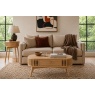 Soho Natural Oak Slatted Oval Coffee Table