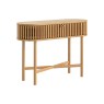 Soho Natural Oak Slatted Oval Console Table Soho Natural Oak Slatted Oval Console Table