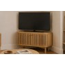Soho Natural Oak Slatted Corner TV Unit