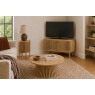 Soho Natural Oak Slatted Corner TV Unit