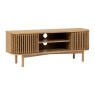 Soho Natural Oak Slatted Small TV Unit