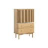 Soho Natural Oak Slatted Shoe Cupboard with Marble Top Soho Natural Oak Slatted Shoe Cupboard with Marble Top