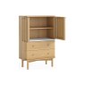 Soho Natural Oak Slatted Shoe Cupboard with Marble Top Soho Natural Oak Slatted Shoe Cupboard with Marble Top