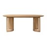 Soho Natural Oak Slatted Oval Dining Table