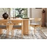 Soho Natural Oak Slatted Oval Dining Table
