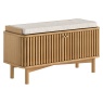 Soho Natural Oak Slatted Hallway Bench Soho Natural Oak Slatted Hallway Bench