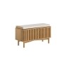 Soho Natural Oak Slatted Hallway Bench Soho Natural Oak Slatted Hallway Bench