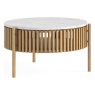 Soho Natural Oak Slatted Story Coffee Table with Marble Top Soho Natural Oak Slatted Story Coffee Table with Marble Top