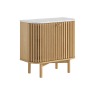 Soho Natural Oak Slatted Cupboard with Marble Top Soho Natural Oak Slatted Cupboard with Marble Top