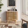 Soho Natural Oak Slatted Cupboard with Marble Top Soho Natural Oak Slatted Cupboard with Marble Top