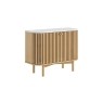 Soho Natural Oak Slatted Small Sideboard with Marble Top Soho Natural Oak Slatted Small Sideboard with Marble Top