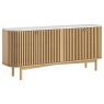 Soho Natural Oak Slatted Large Sideboard with Marble Top Soho Natural Oak Slatted Large Sideboard with Marble Top