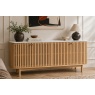 Soho Natural Oak Slatted Large Sideboard with Marble Top Soho Natural Oak Slatted Large Sideboard with Marble Top