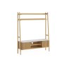Soho Natural Oak Slatted 137cm Ladder TV Unit with Marble Top Soho Natural Oak Slatted 137cm Ladder TV Unit with Marble Top