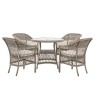 Gallery Direct Menton Outdoor 4 Seater Round Dining Set Gallery Direct Menton Outdoor 4 Seater Round Dining Set